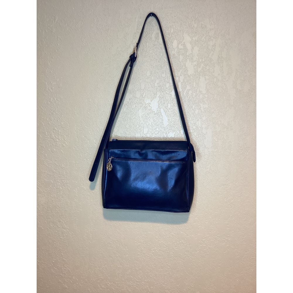 Giani Bernini Genuine Leather Black Shoulder Strap Handbag‎ Purse